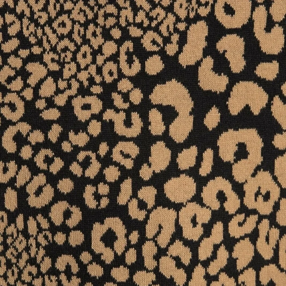Michael Kors Infinity Scarf Leopard Reversible Winter Warm Fashion Animal Print